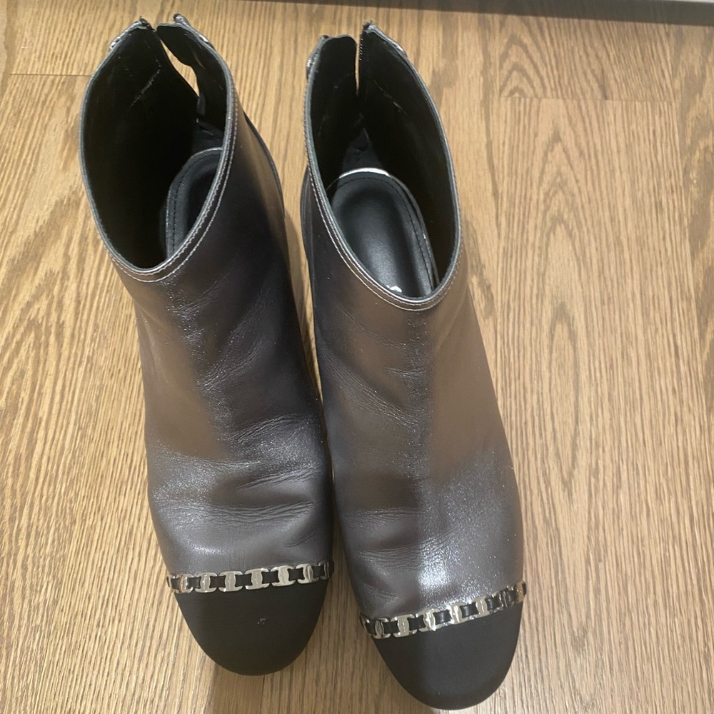 Beautiful Salvatore Ferragamo low heel booties worn a couple of times.